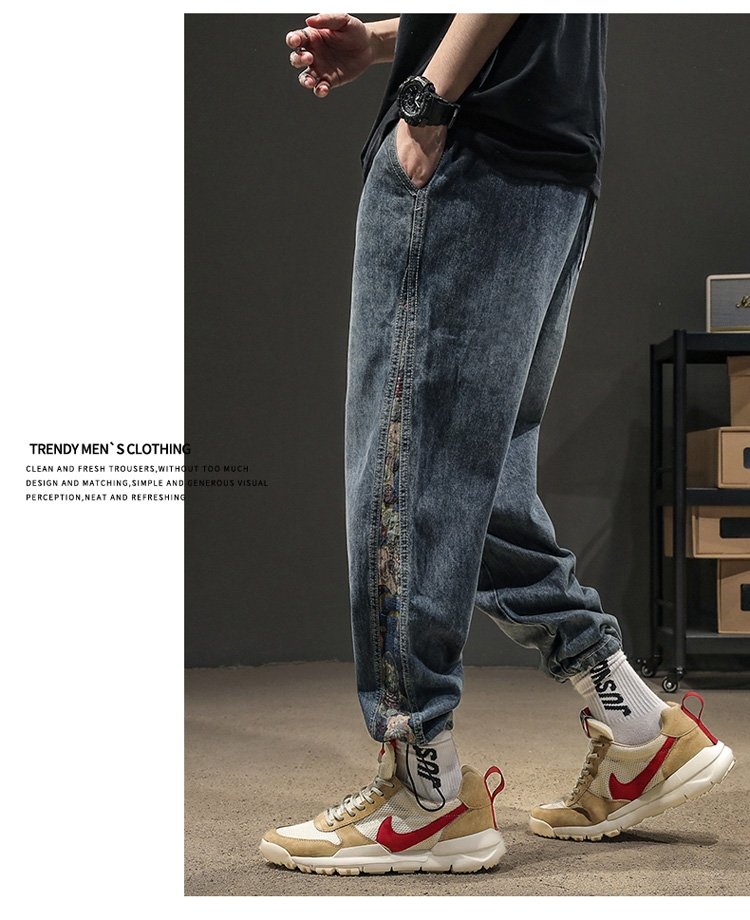 Джинсы мужские 2024 новинка весна-осень оптом из Китая