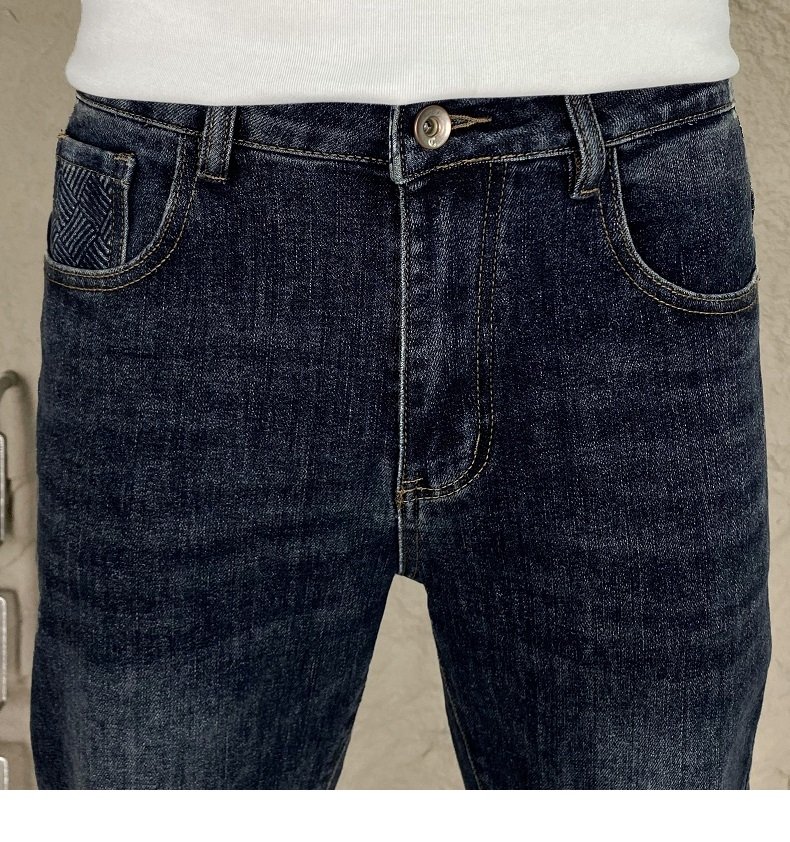 Джинсы мужские 2024 весна-осень узкие свободные джинсы в американском стиле оптом из Китая