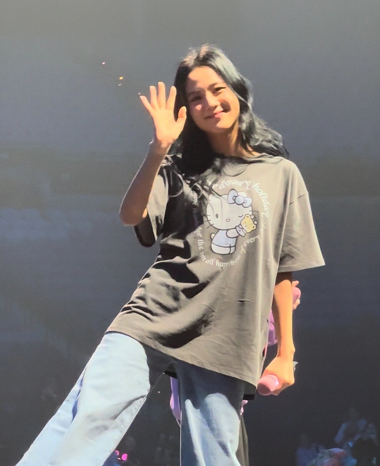 Кот Кетти широкая свободная футболка с коротким рукавом оптом