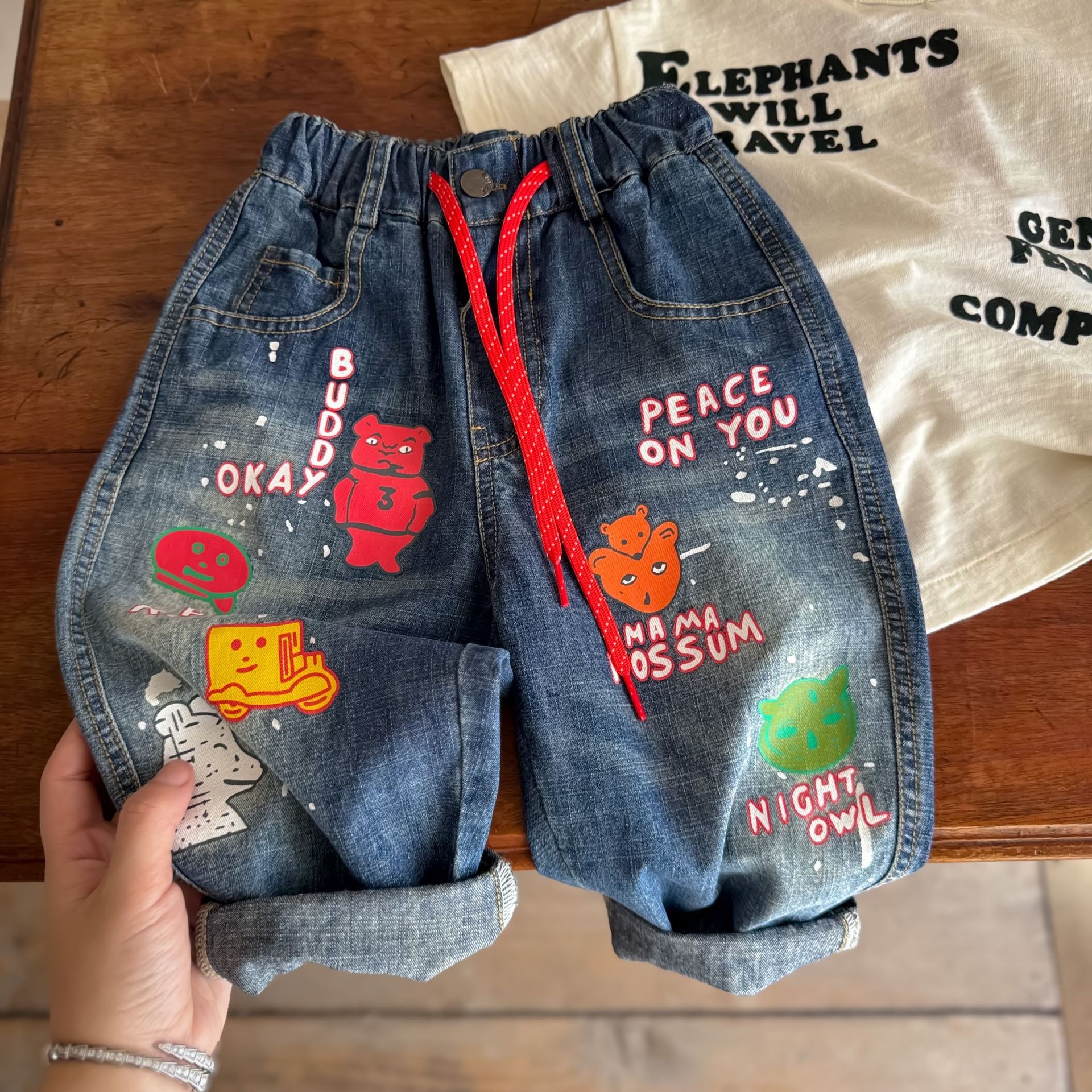 Детские джинсы Ququ Gugu 2024 лето оптом из Китая