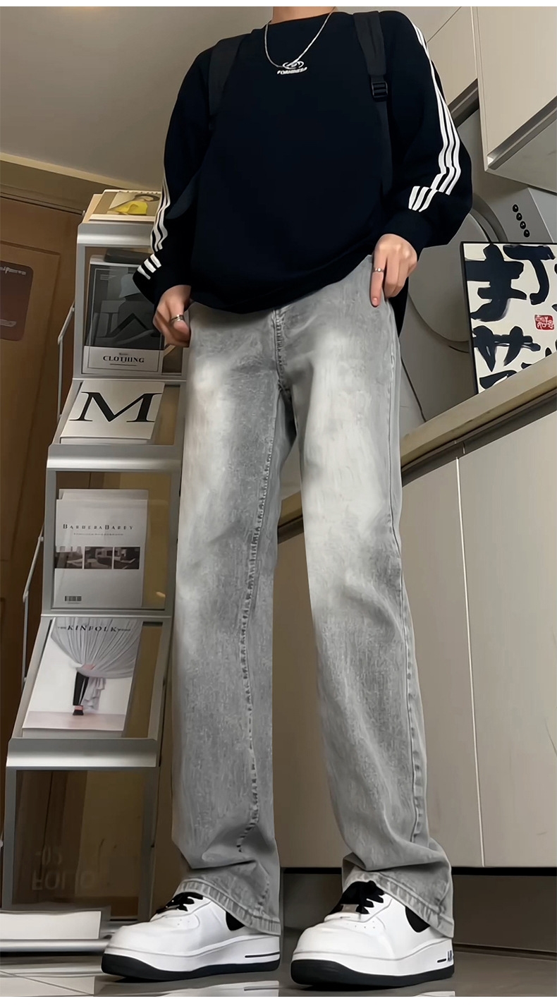 Мужские джинсы водяно-серого цвета оптом из Китая