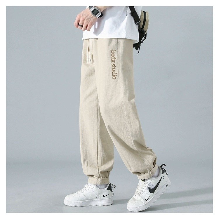 Летние мужские брюки с прямым кроем и американской вышивкой оптом из Китая