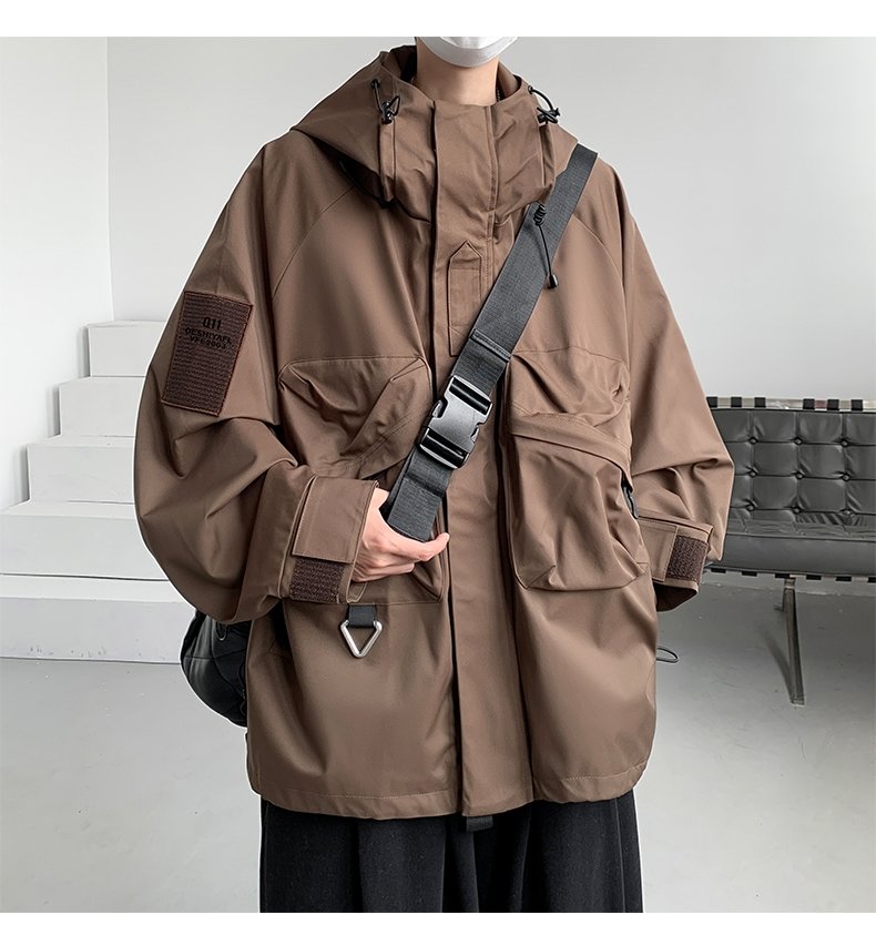 Мужская трехв одная ветровка с капюшоном оптом из Китая