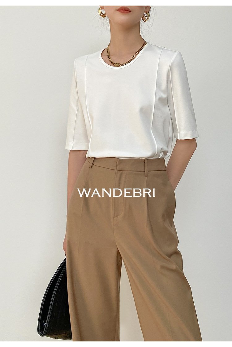 Летняя футболка из шелка и рома с короткими рукавами оптом