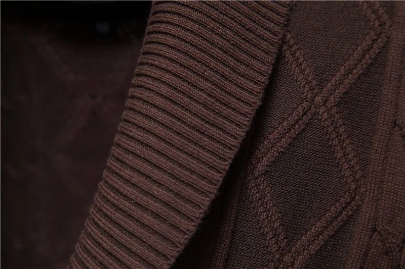 Мужская вязаная кардиган с V-образным вырезом оптом