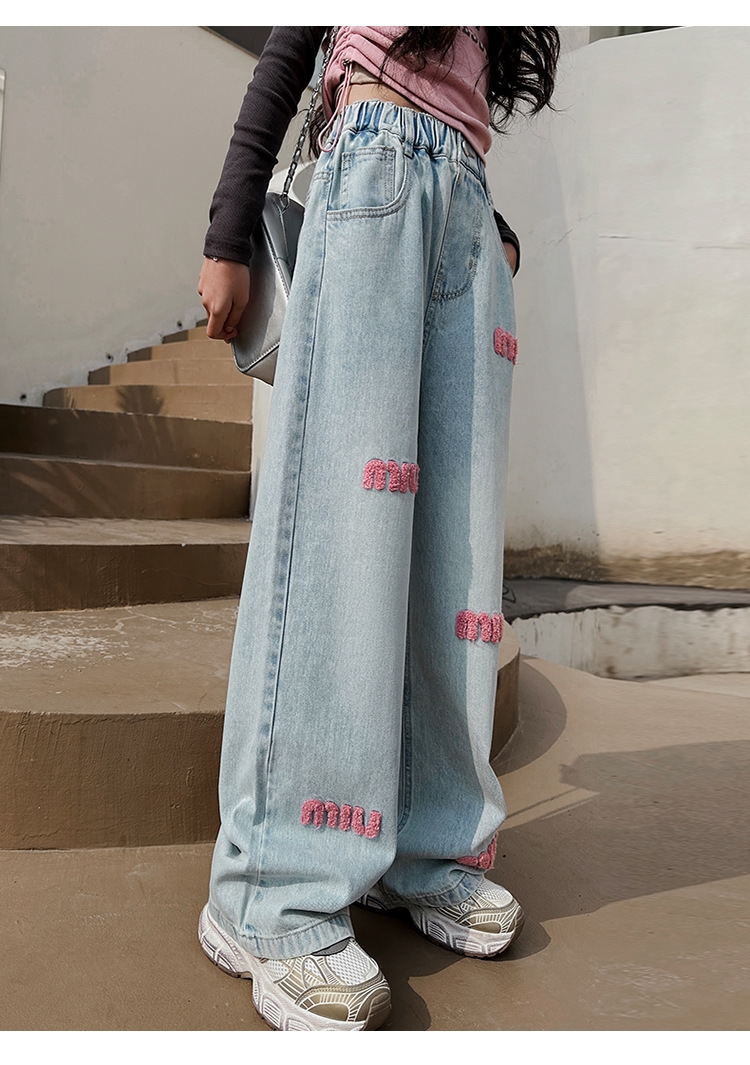 Джинсы для девочек весна 2024 оптом из Китая