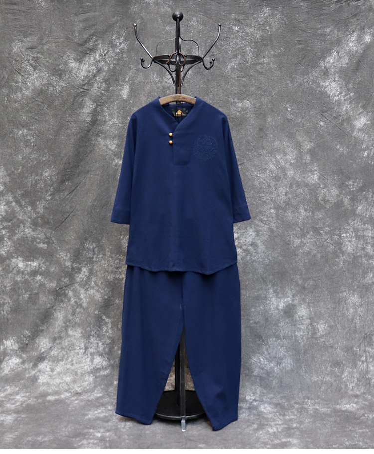 Китайский мужской костюм в стиле Чан с элементами древней китайской одежды оптом из Китая