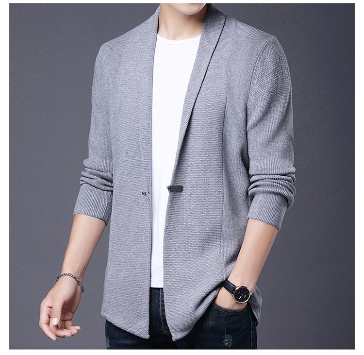 Мужской тонкий вязаный кардиган оптом
