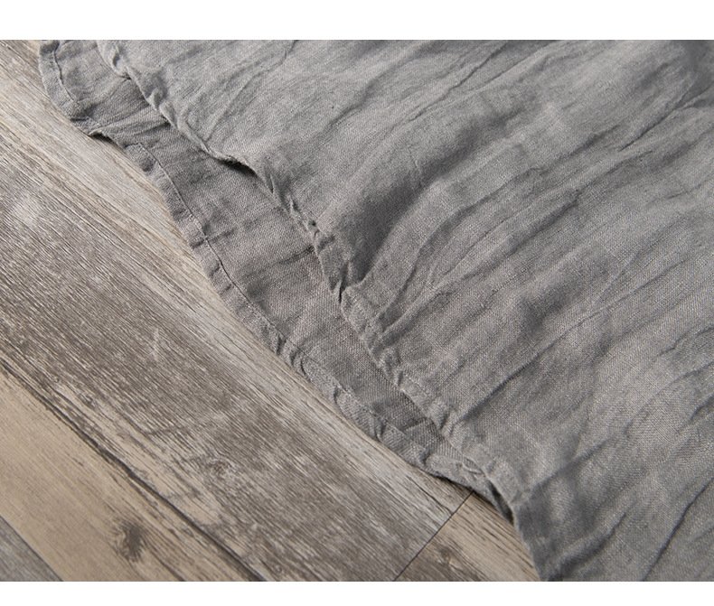 Льняная мужская футболка с коротким рукавом оптом из Китая