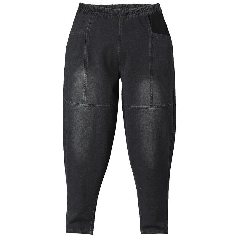 Широкие мужские джинсы в стиле харем с высокой эластичностью оптом из Китая