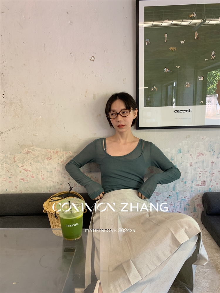 Футболка с длинным рукавом COMMON ZHANG оптом из Китая