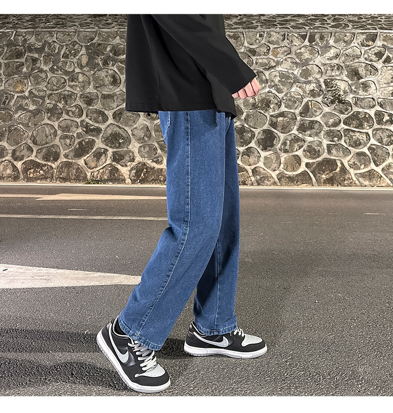 Широкие джинсы мужские в стиле Хонгконг весна оптом из Китая