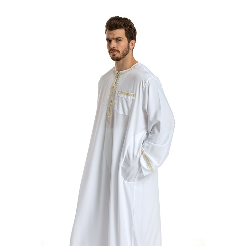 Мусульманская мужская длинная мантия с вышивкой оптом из Китая