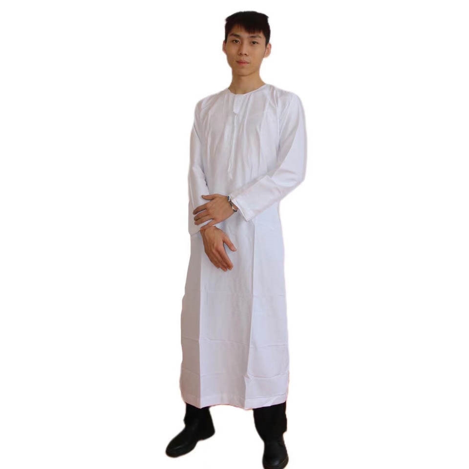 Мужской длинный халат с круглым воротом оптом из Китая