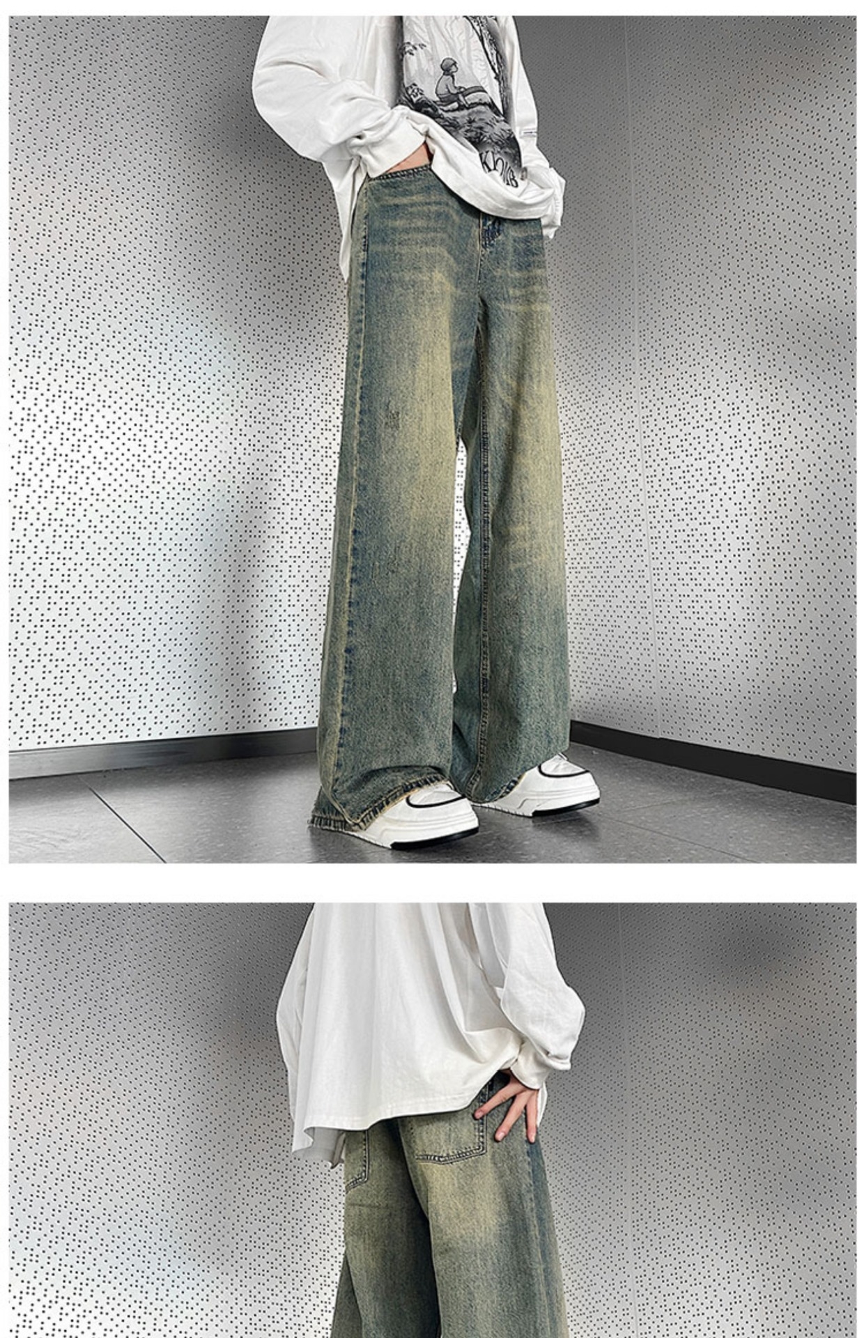 Мужские джинсы винтажного стиля оптом из Китая