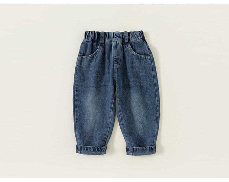 Детские джинсы с карманами в стиле ханбок для мальчиков оптом из Китая