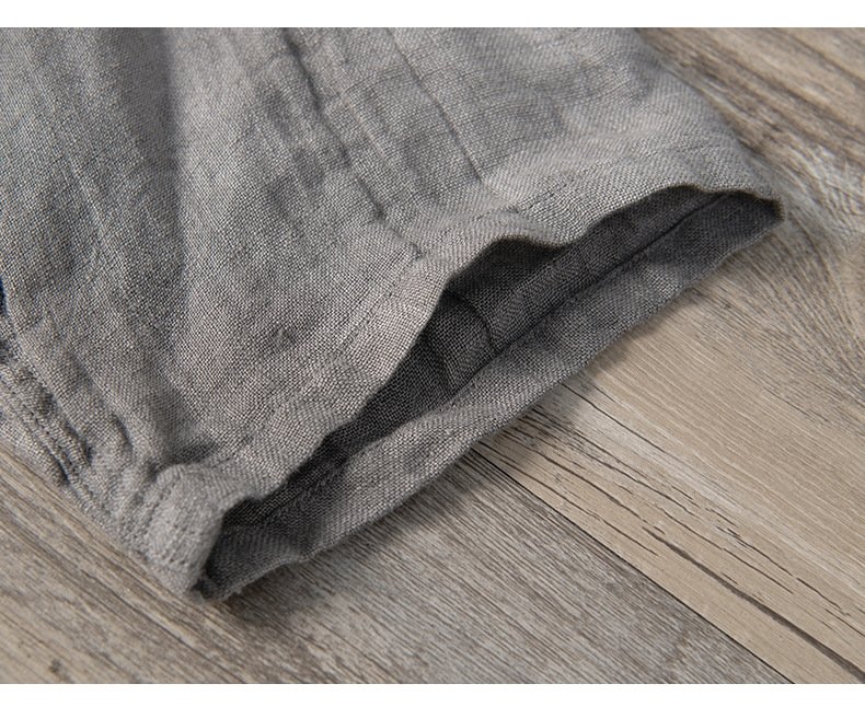 Льняная мужская футболка с коротким рукавом оптом из Китая