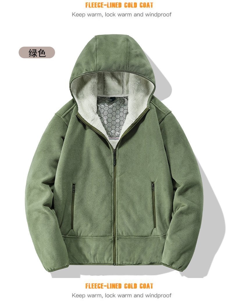 Мужская куртка с начесом и застежкой на молнии оптом из Китая