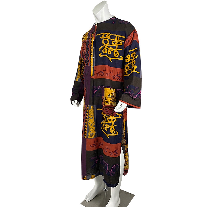 Мужская длинная роба с национальным принтом оптом из Китая