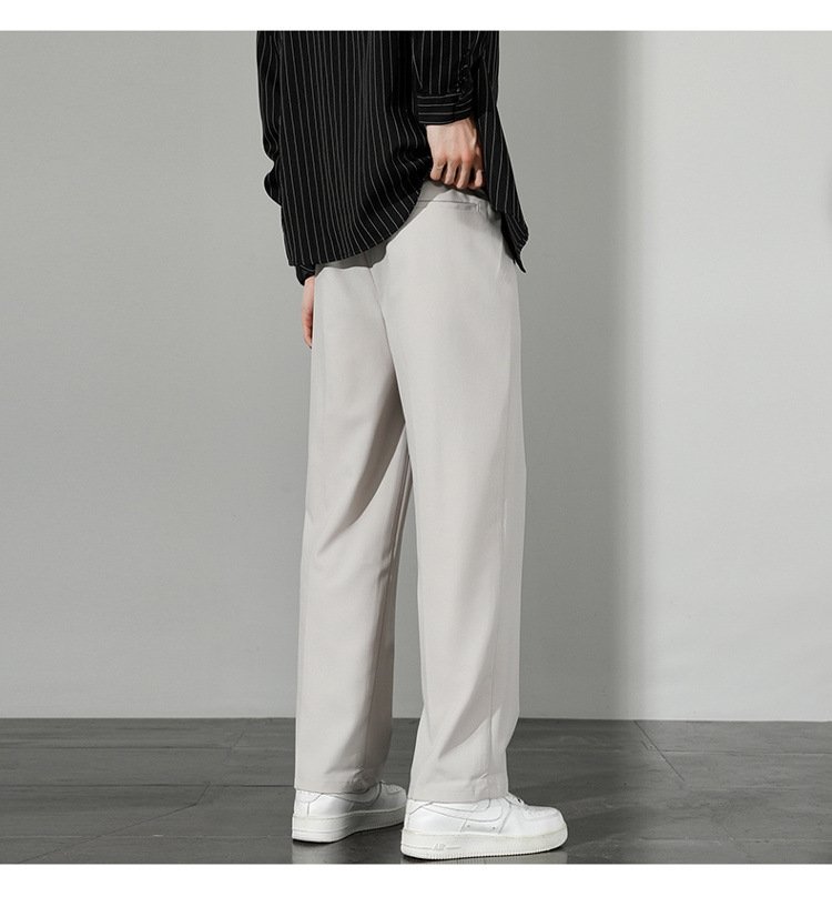 Летние мужские брюки прямого кроя с широкими штанинами оптом из Китая