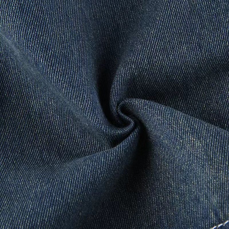 Джинсовая мини-юбка с крупной пряжкой и высокой посадкой оптом из Китая