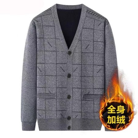 Мужской свитер с воротником V-образным фото