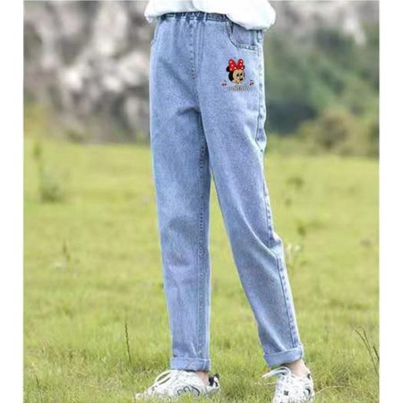 Детские джинсы с высокой талией фотография