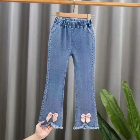 Детские джинсы с широкими штанинами фото