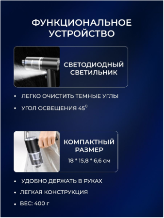 Автомобильный пылесос беспроводной GO-AP-07 / К30/ В24 детальное фото