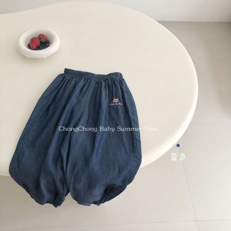 Детские летние джинсы с вышивкой изображение