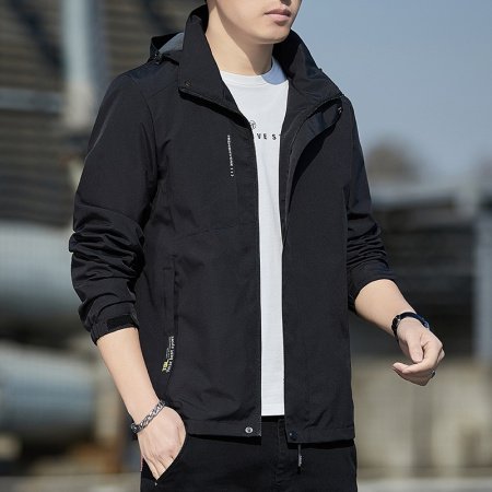 Мужская ветровка съемным капюшоном изображение