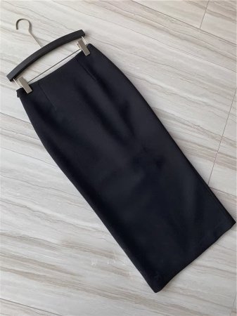 Высокая юбка-карандаш из шерсти с высокой талией изображение