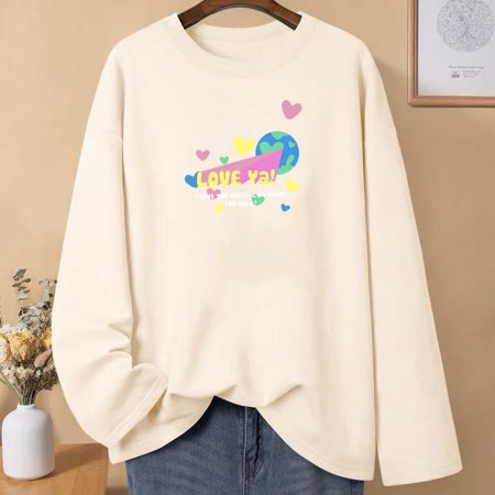 Женская футболка с длинным рукавом из чистого хлопка 230 г 2024 новая осенне-зимняя модель фотография