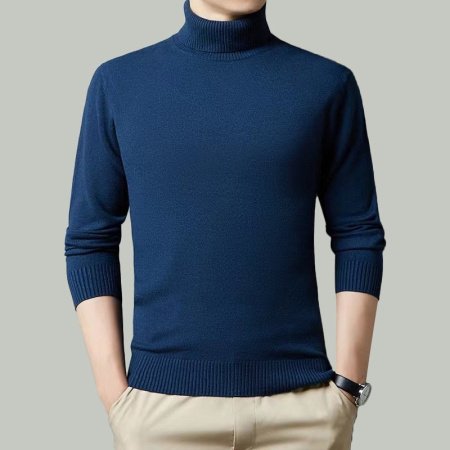 Мужской свитер с высоким воротником изображение