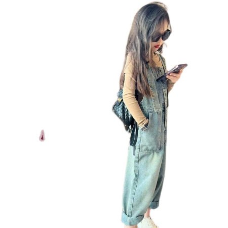 Джинсы для девочек 2024 новая модная осенняя версия корейского стиля для подростков фотография