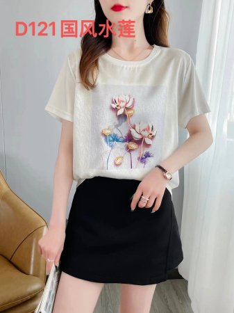 Футболка из искусственного шелка с коротким рукавом фотография