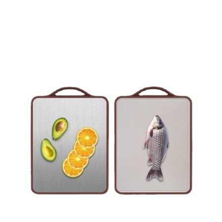 Кухонная доска из нержавеющей стали и зернового волокна фотография