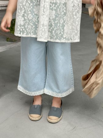 Детские джинсовые леггинсы 2024 лето изображение