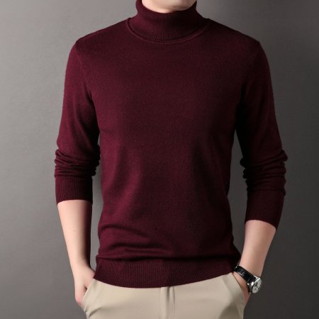 Мужской свитер с высоким воротником осенне-зимней коллекции 2024 изображение