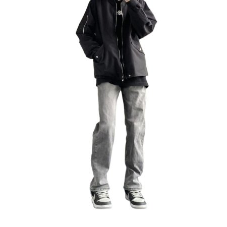 Мужские джинсы в стиле ретро, цвет пепельного дыма изображение