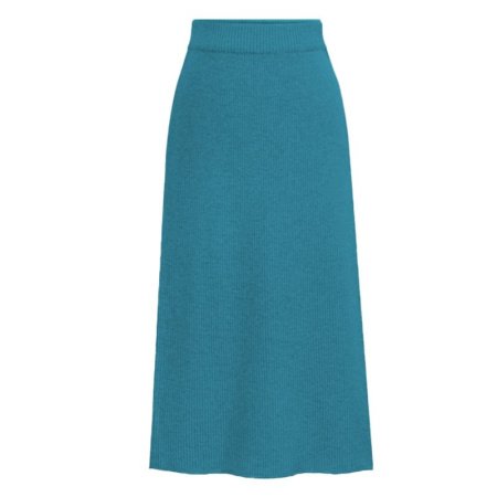 Шерстяная юбка с разрезом на осень и зиму изображение