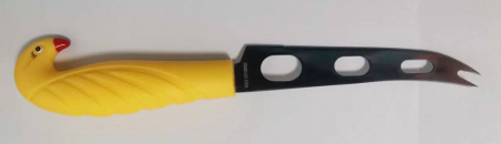 Кухонный нож с 3 отверстиями с желтой пластмассовой ручкой MH-XN16 / К144 / B30 детальное фото