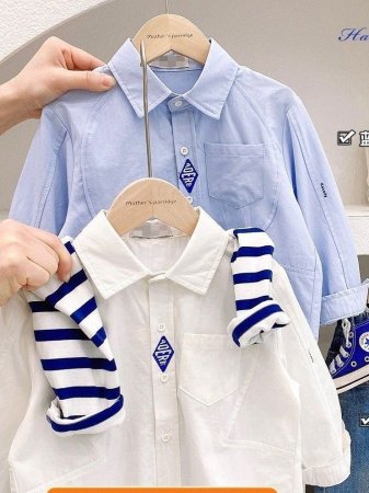 Мальчик-белая рубашка детская весна 2024 изображение