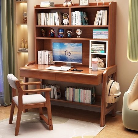 Детский письменный стол из натурального дерева фото