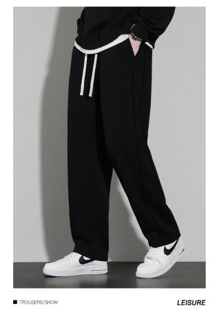 Мужские длинные брюки с прямыми штанинами изображение