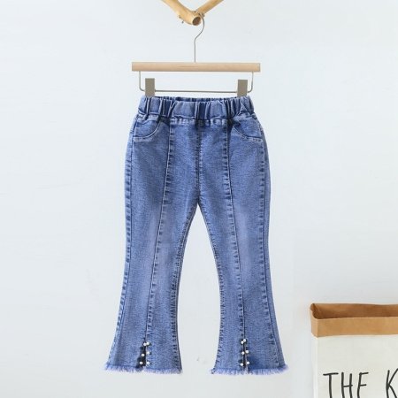 Детские джинсы для девочек весна-осень 2024 фотография