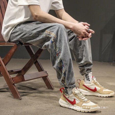 Джинсы мужские 2024 новинка весна-осень изображение