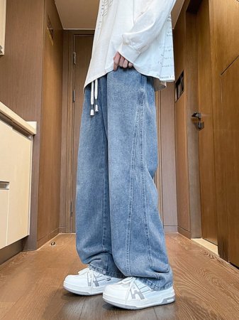 Джинсы мужские в стиле Хонконг весна фотография