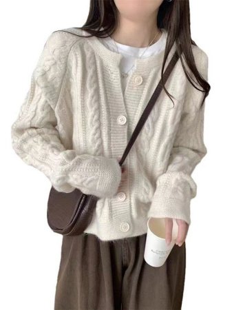 Женский свитер-кардиган в стиле ленивого ветра фото