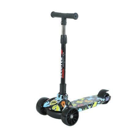 Детский трехколесный складной самокат изображение